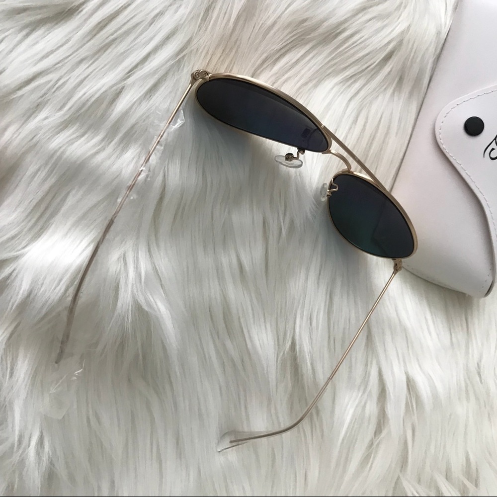 NWOT AQS MIRRORED AVIATOR SUNGLASS - Picture 7 of 7